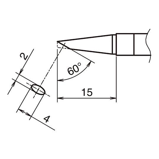 Hakko Aktiv-Lötspitze Format 2040BC (Lötspitze) (T39-BC2040)