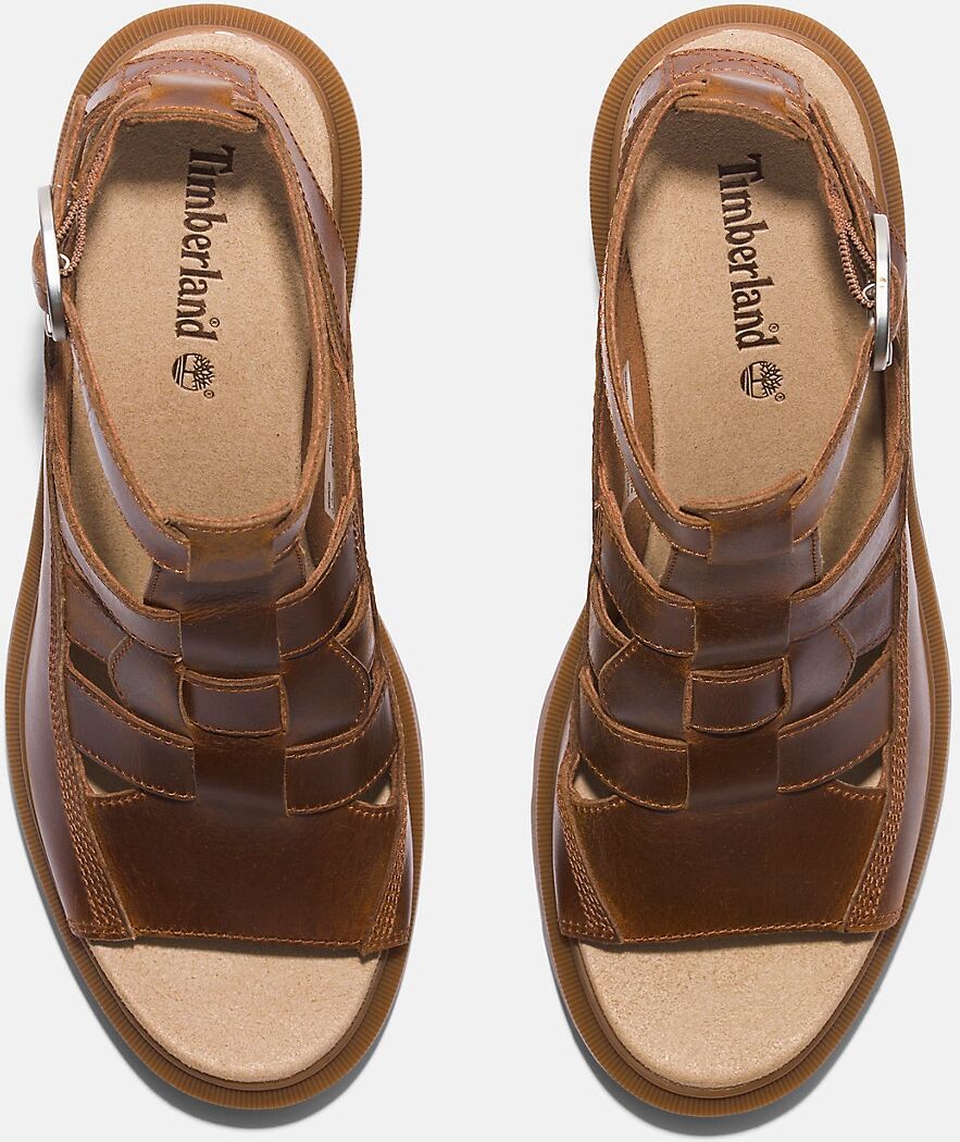 Sandale TIMBERLAND "ALLINGTON HEIGHTS FISHERMAN SANDAL", Damen, Gr. 42 (11), grau (rst full gra), Leder, Schuhe Sandale rst full gra 42 (11)