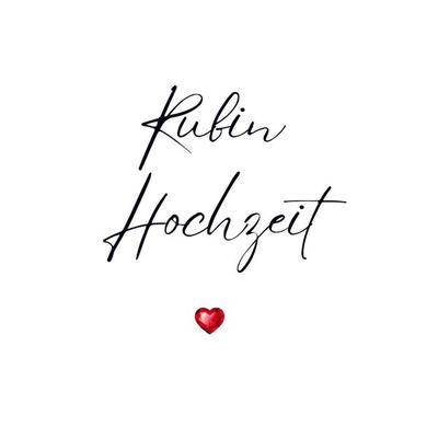 Gästebuch 'Rubin Hochzeit'- Premium Gästebuch Blanko, Gebundene Ausgabe von Sara Klein, Bookmundo, 978-94-037-0671-9