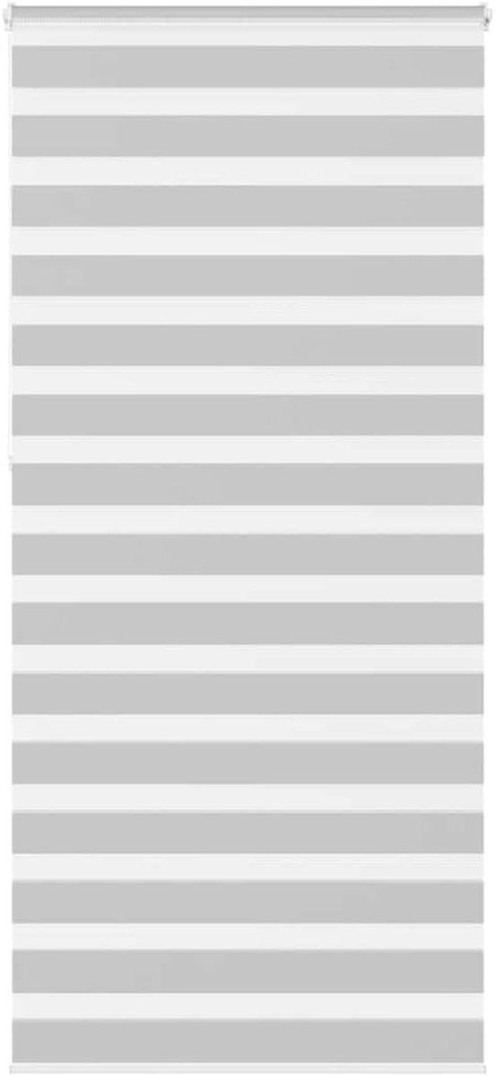Merkloos Zebra Rolgordijn Day & Night - Lichtgrijs - 100 x 230 cm
