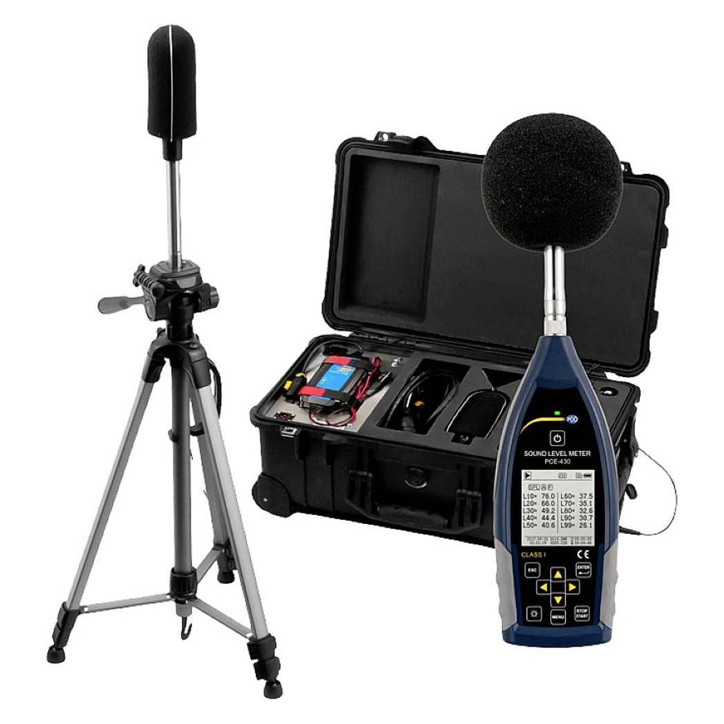 PCE Instruments Schallpegelmesser inkl. Aussenlärm Schallpegelmessgeräte Kit (PCE-430-EKIT)