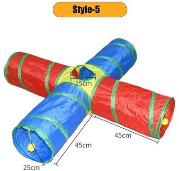 Inspired Living Foldable Interactive Cat Tunnel Toy Portable Cat Tunnel For Indoor Play & Exercise 5