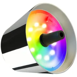 Sompex LED-Akku-Flaschenaufsatz Top 2.0 Kunststoff Silber Chrom