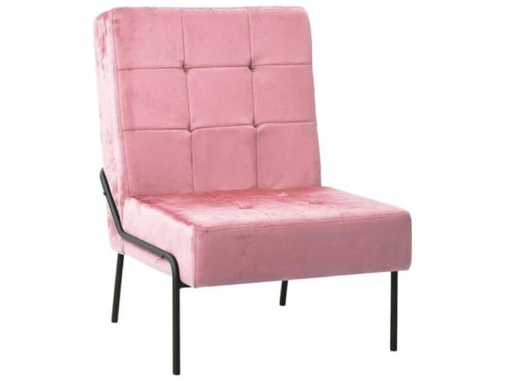 LPERTGFHU Relaxstuhl, Samt-Wohnzimmerstuhl, Ergonomischer Sessel, Rosa Pulverbeschichtete Metallbeine, Hoher Sitzkomfort, Robust & Stabil