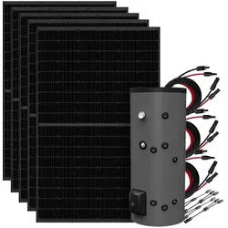 2,25kWp Solaranlage mit 200L Fothermo Boiler zur Warmwasseraufbereitung