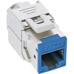 InLine 8er Pack Keystone RJ45 Buchse, Elektronikkabel + Stecker, Blau
