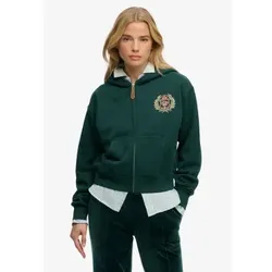 Superdry für Damen. W2012590A Country Club Ziphood grün (L), Lässig, Baumwolle