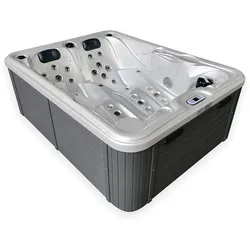 Tronitechnik® Outdoor Whirlpool, 2 Personen, aus Sanitäracryl, winterfest isoliert, Joyonway Spa, Massagedüsen, Liegeplätze, LED, 620 Liter