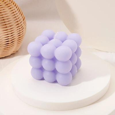 Uplift Picks Creative Aesthetic Decorative Candles Smokeless Handmade Scented Candle Set purple Cube