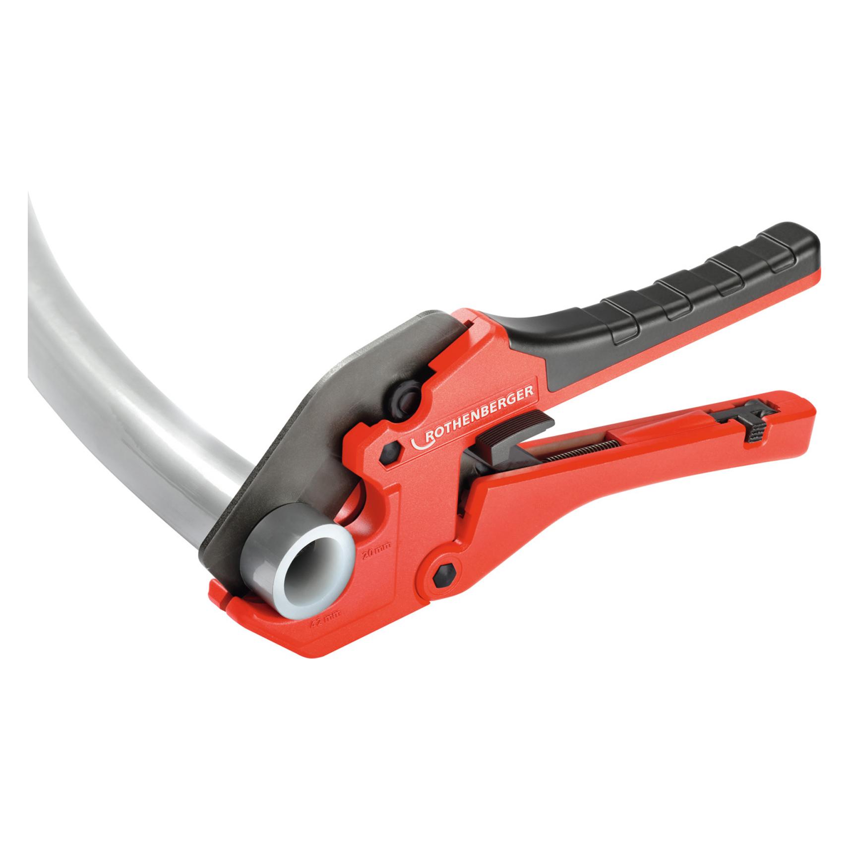 Rothenberger ROCUT 42 TWIN CUT Kunststoffrohrschere 0 - 42 mm Schnitte ( 1000003011 ) zum Trennen... (236 mm) (1000003011)