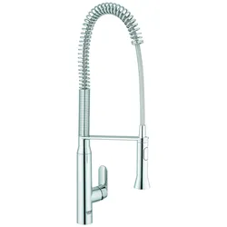 GROHE K7 Einhand-Spültischarmatur, Ausladung 234mm, schwenkbar, Profibrause, Dual-Strahl, Höhe 674mm, 32950000, Farbe: Chrom