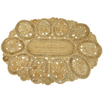 Sisalteppich CARPETFINE "Juteteppich Liam", beige (natur), B:140cm H:13mm L:200cm, Jute, Teppiche, Sisalteppich, natürliches Pflanzenmaterial von Hand gewebt, Boho Style