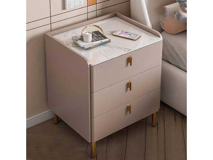 Table de chevet à trois pompes, petit casier multifonctionnel, étagère, table de chevet pour chambre à coucher