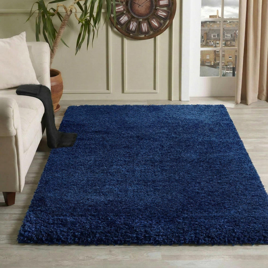 Hashtag Home Esterly Shag Navy Rectangle 120 x 170cm