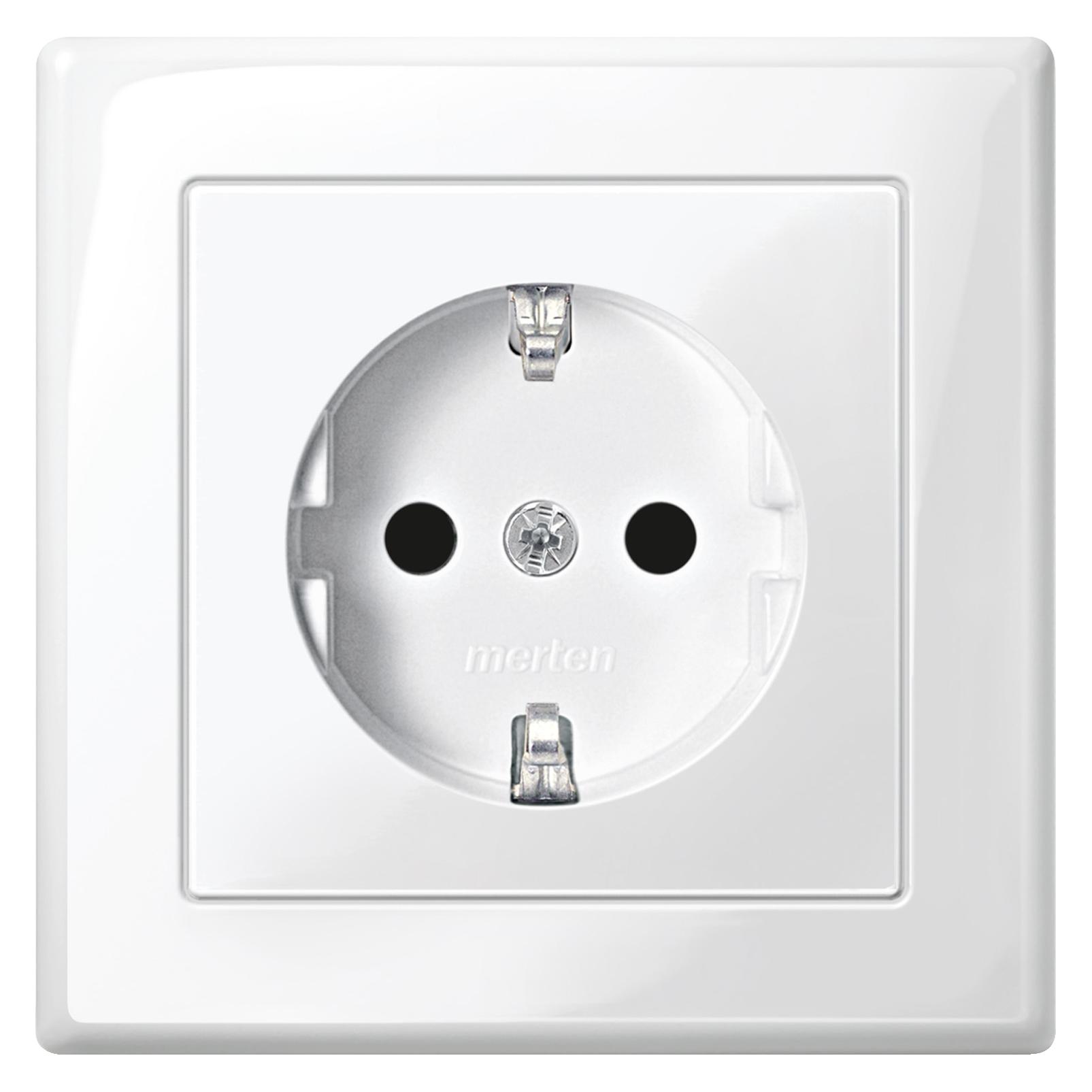 Merten MEG2300-1419 Steckdose CEE 7/3 Weiss (MEG2300-1419)