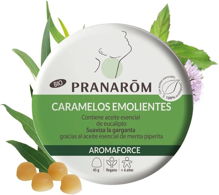 Pranarom Caramelos Emolientes Eucalipto y Menta Bio 45g
