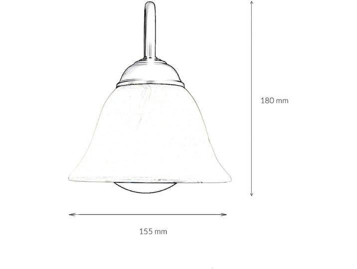 Licht-Erlebnisse - Athen - Wandlamp - E14 - van - Metaal glas - in - messing wit