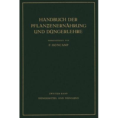 Düngemittel und Düngung, Taschenbuch von R. Demoll,E. Bierei,P. Koenig,G. Leimbach,H. Brenek, Springer Berlin, 978-3-642-89046-8