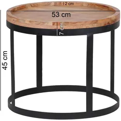 FineBuy, Couchtisch + Beistelltisch, Allen (53 x 45 cm)