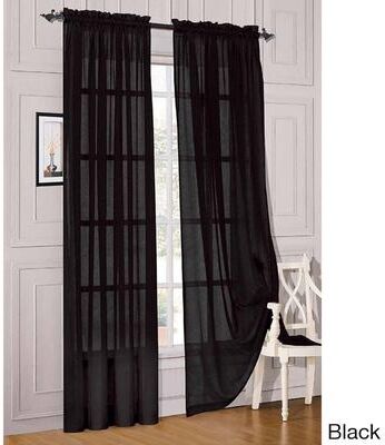 Elegant Comfort 84-inch Window Sheer Curtain Panel Pair - 60 x 84