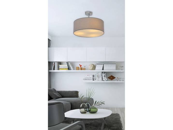 Plafonnier New York Ø 40cm Gris/Gris Coton E27