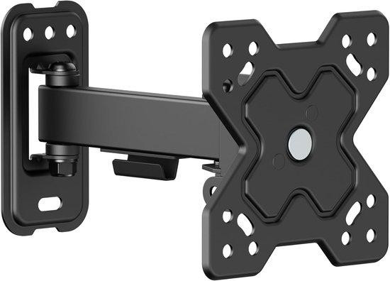 Puremounts TV Monitor Muurbeugel - Kantelbare Houder voor 13-32 Inch - Zwart