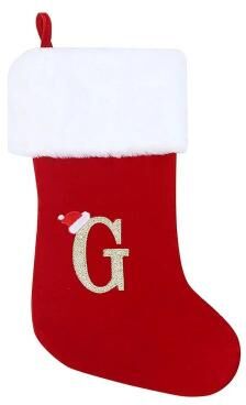 Uplift Picks Personalized Alphabet Christmas Stocking Gift Bag Hanging Ornament g 16 X 16 Cm