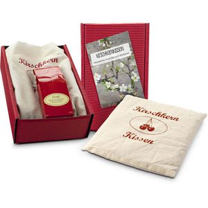 Böttcher-AG Geschenkset Kirschkernkissen, Kirschkernkissen und Kirsch-Tee