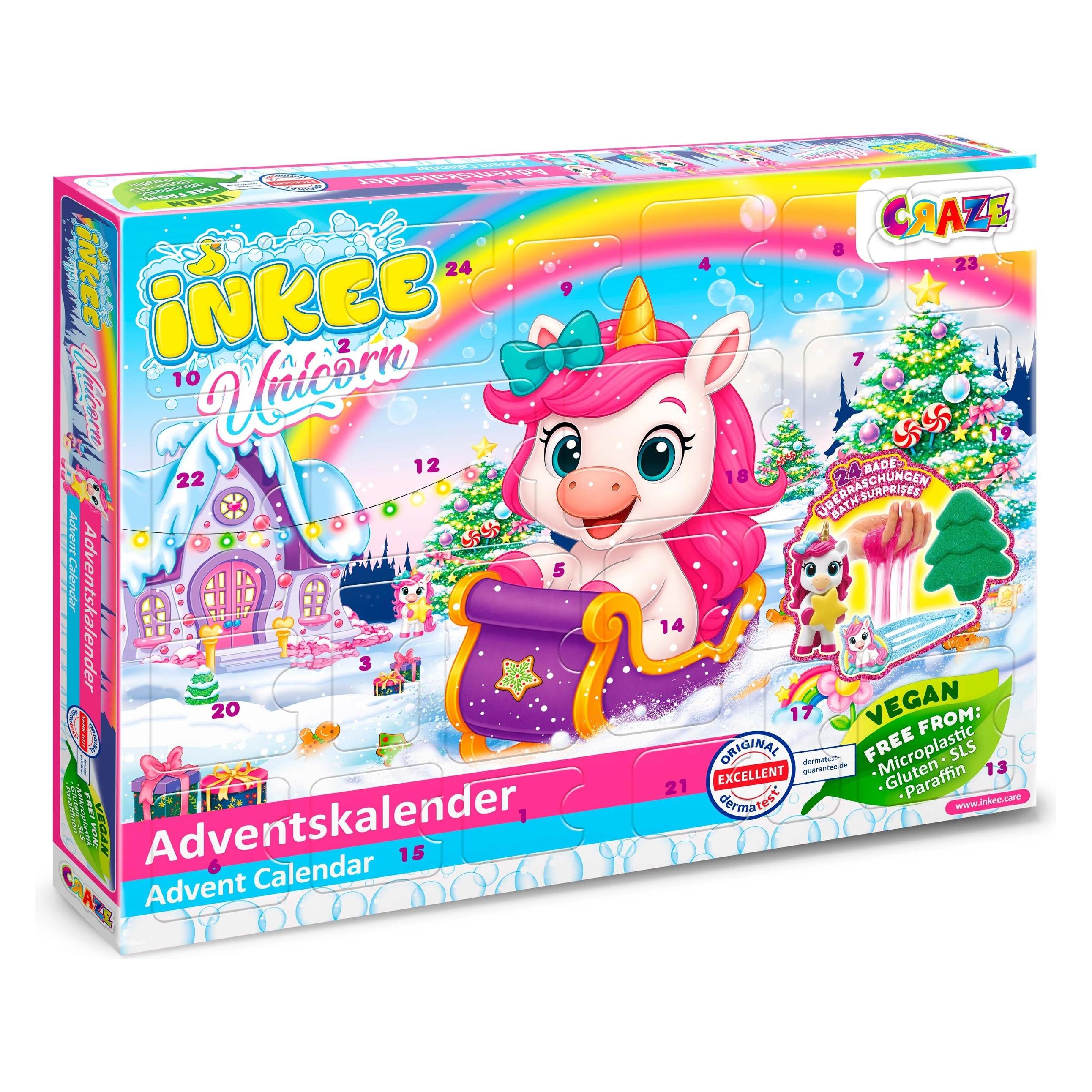 Craze Adventskalender Inkee Unicorn World (24 Türchen) (89156)