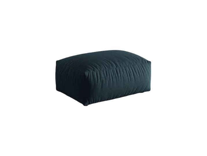 Design Sitzpouf „Martina“ Strukturstoff Jeansblau 95 x 65 cm Micadoni