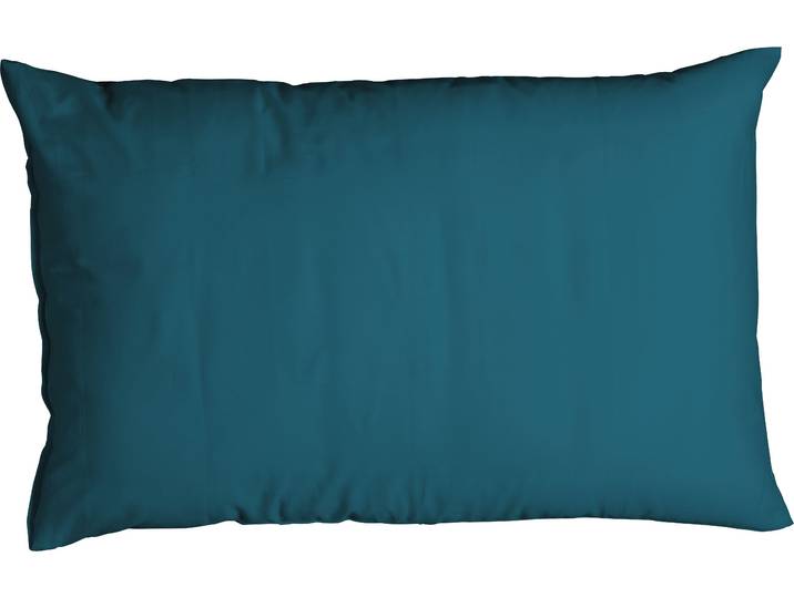 Kissenbezug CASATEX Uni , blau (petrol), B:40cm L:80cm, Satin, Baumwolle, Kissenbezüge, Kissenbezug, Uni Design, Reißverschluss, tolle Farben
