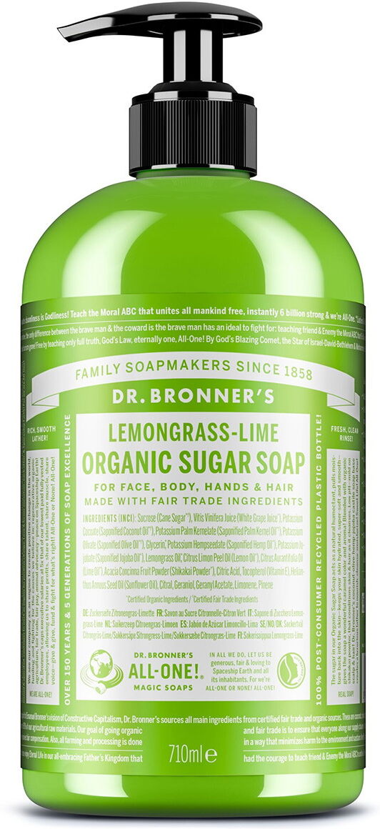 710ml DR. BRONNER'S ORGANIC SUGAR SOAP Lemongrass