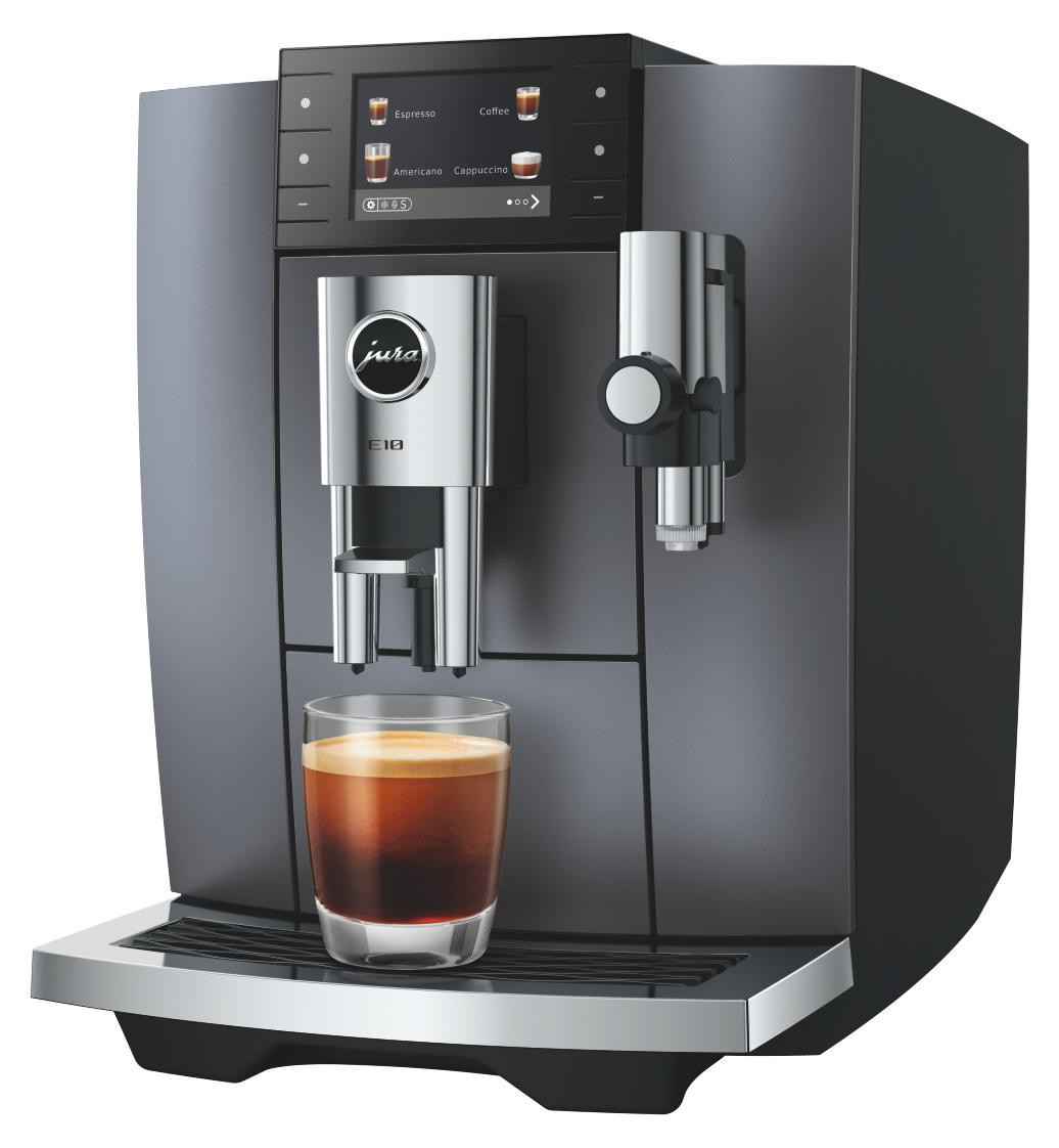 Jura E10 Onyx Grey Automatische koffiemachine met 3,5 inch kleurendisplay