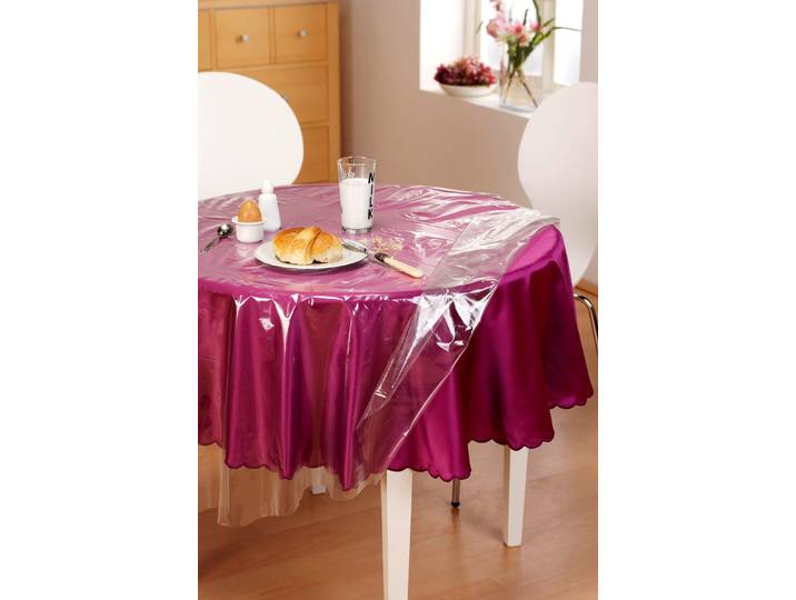 Fleckenschutz Schontischdecke, Größe 160 (Tischdecke rund, ø 160 cm), Ohne Spitzenborte