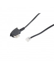 S-Impuls Telefonkabel TAE-N M bis RJ-11 6-polig M 10 m flach Schwarz (70120-6/2)