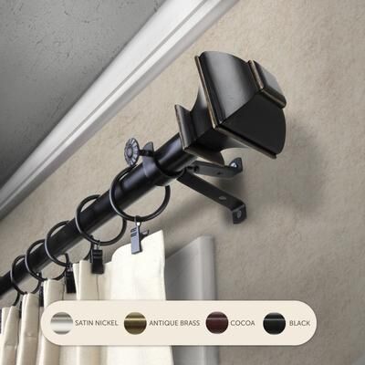 InStyleDesign Eugene Adjustable Curtain Rod 13/16 inch dia.