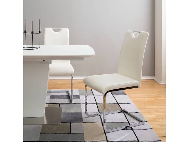Freischwinger Pasala 43 x 98 x 59cm 2er Set Weiß/Weiß