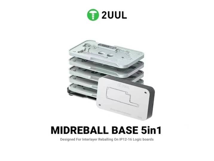 Station de reballage à couche intermédiaire 2UUL BH13, Base MIDREBALL 5 en 1, pochoir de reballage, maille en acier pour IPhone 12-16 Pro Max, carte logique
