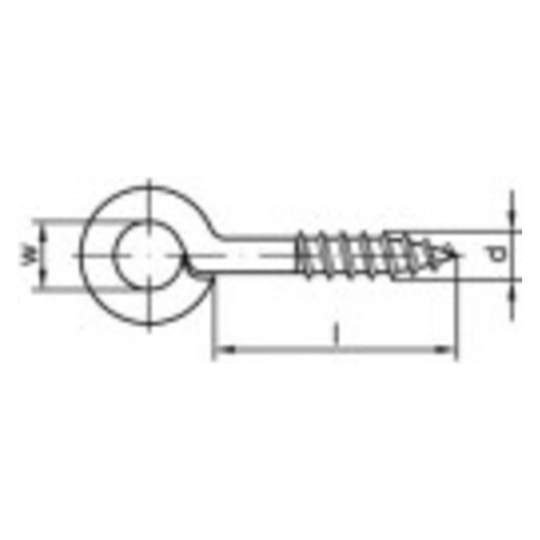 Toolcraft Ringschraubösen Typ 1 (Ø x L) (100 Stk.) (159516)
