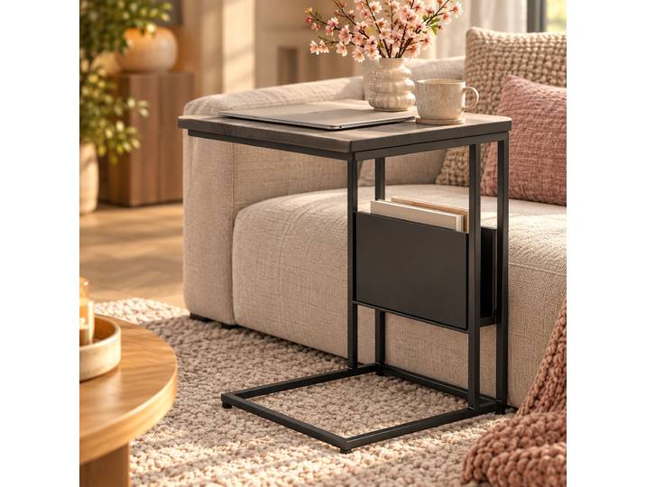 Bijzettafel Slider - zwart