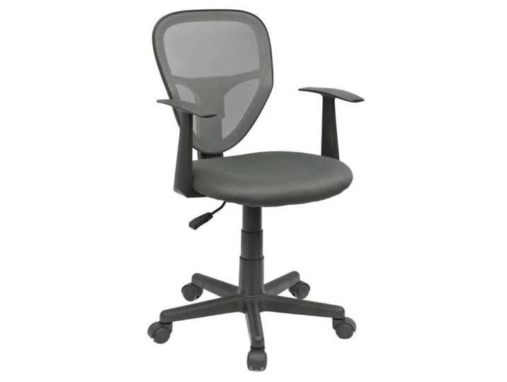 Chaise de bureau pour enfant STUDIO fauteuil pivotant et ergonomique avec accoudoirs siège à roulettes hauteur réglable mesh gris