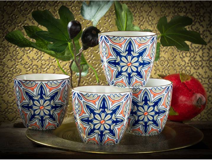 Kaffeebecher Aladin Rot 4er-Set Ø 10cm Rot