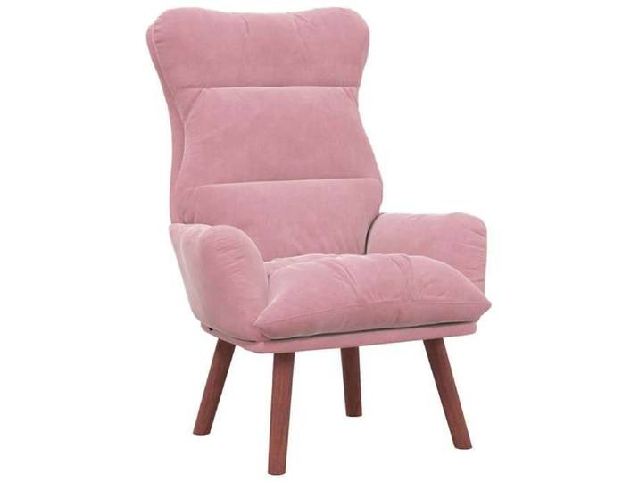 Fauteuil intérieur/Chaise de sofa - - construction en bois - Fauteuil de Loisirs - Rose 69x74x93 cm Velours 22116