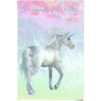 Poster REINDERS "Einhorn", bunt (farbe bild(er): mehrfarbig), B:61cm H:91,5cm, Papier, Bilder, Poster