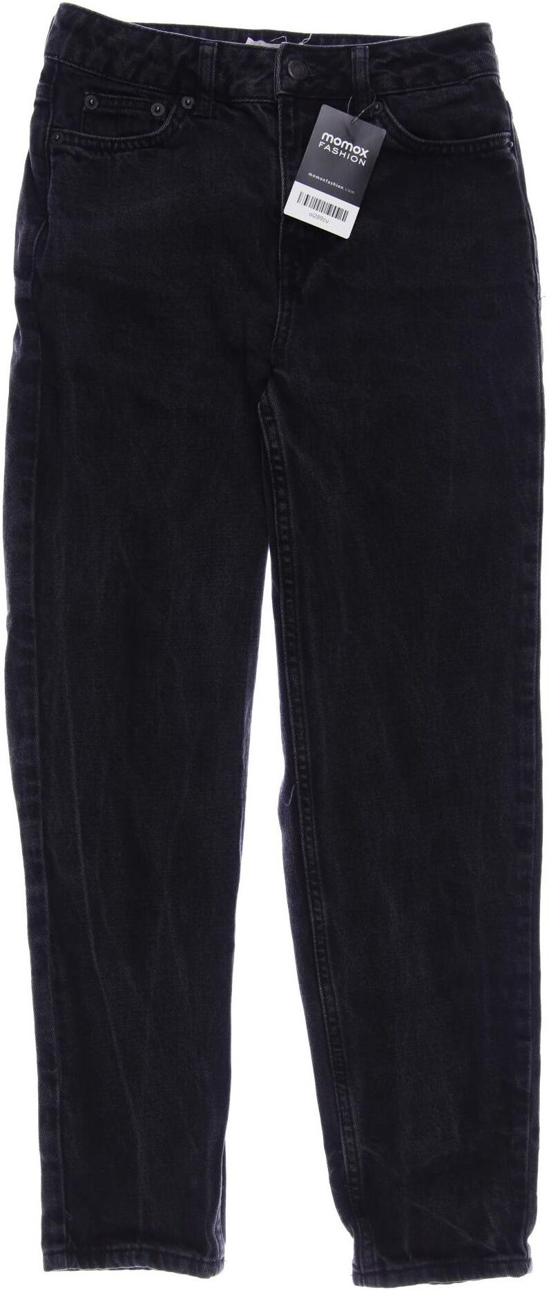 Topshop Damen Jeans, Grau, Gr. W24, Baumwolle / Synthetik - Second Hand