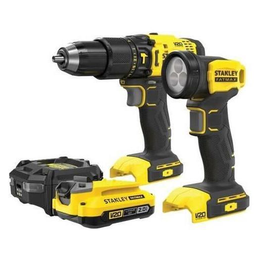 Stanley akumulatorowy komplektas Combo SFMCD711 + SFMCL020, 18V Li-Ion, FATMAX V20 (SFMCK210D1-QW) (Bohrschrauber, Schlagbohrschrauber) (SFMCK210D1-QW)
