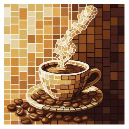 Ideyka Malen nach Zahlen - Buntglas, Kaffee 30x30cm (66128942)