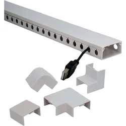 Intirilife, Kabelschutz + Kabelführung, 9er-Set Kabelkanäle (Kabelkanal, 39 cm)