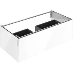Keuco Waschtischunterschrank Edition 11 Art 32511831200 120x35x49cm, 1 Frontauszug, Glas, weiß