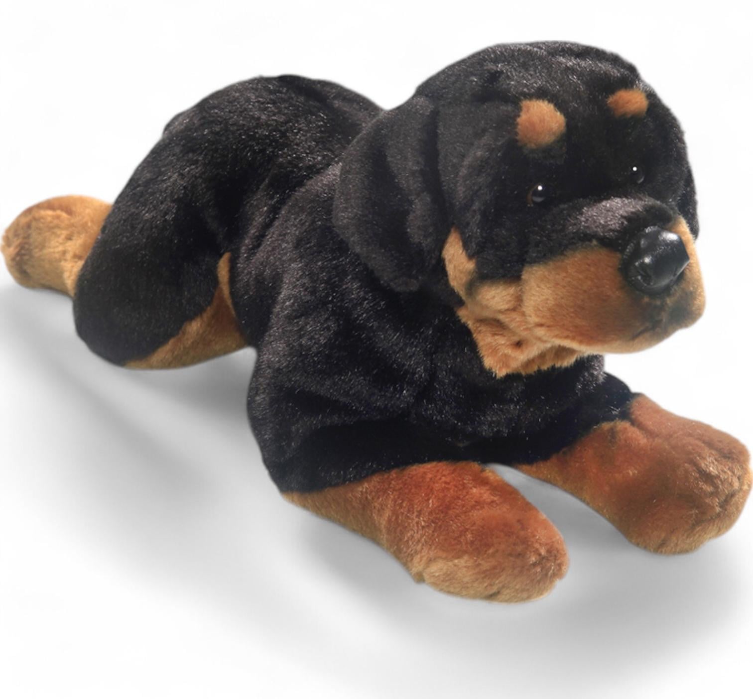 Carl Dick Rottweiler knuffel pluche speelgoed liggend 40 cm